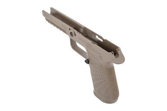 wilson combat tan fullsize grip for Sig Sauer P320 safety not included features a beaver tail